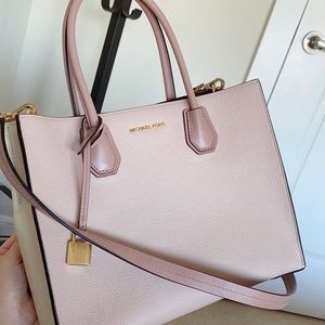 Michael Kors Mercer Tote Pink&White New!